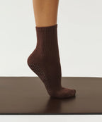 [MoveActive] Crew Non Slip Grip Socks - Espresso