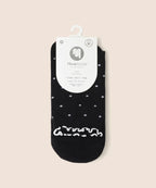 [MoveActive] Crew Non Slip Grip Socks - Black Polka Ruffle