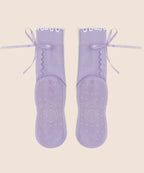 [MoveActive] Crew Non Slip Grip Socks - Lavender Bow