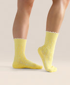 [MoveActive] Crew Non Slip Grip Socks - Buttercream Spots