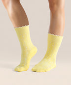 [MoveActive] Crew Non Slip Grip Socks - Buttercream Spots