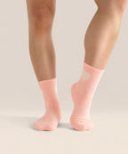[MoveActive] Crew Non Slip Grip Socks - Strawberry Heart