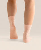 [MoveActive] Crew Non Slip Grip Socks - Parfait Pink Hearts