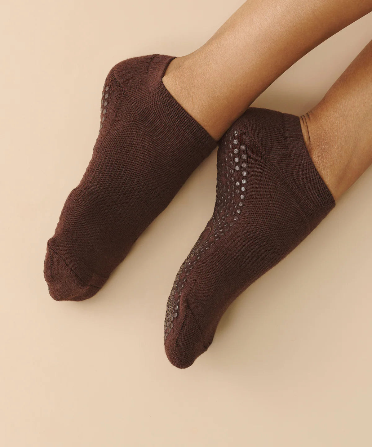 [MoveActive] Classic Low Rise Ankle Grip Socks - Espresso