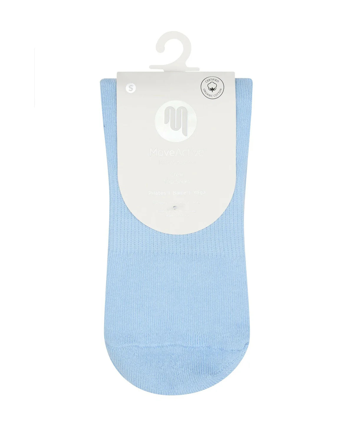 [MoveActive] Crew Non Slip Grip Socks - Powder Blue