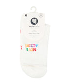 [MoveActive] Crew Non Slip Grip Socks - Signature Rainbow Ivory