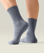 [MoveActive] Crew Non Slip Grip Socks - Dusty Denim