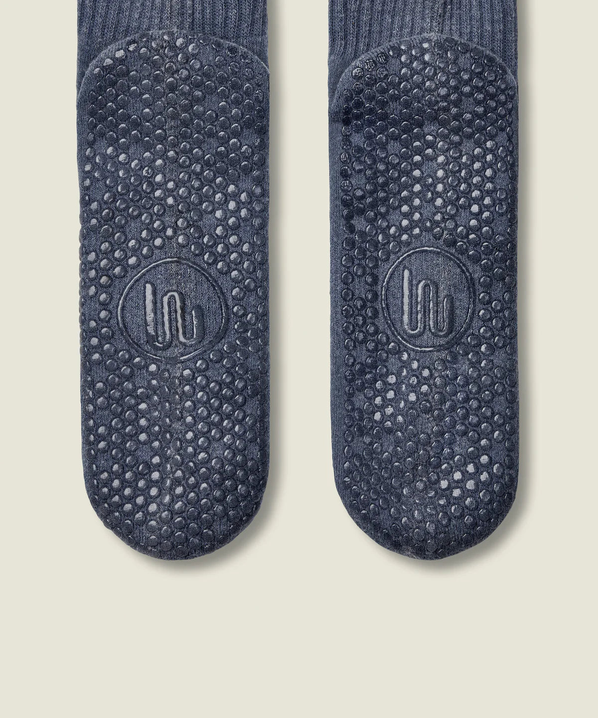 [MoveActive] Crew Non Slip Grip Socks - Dusty Denim