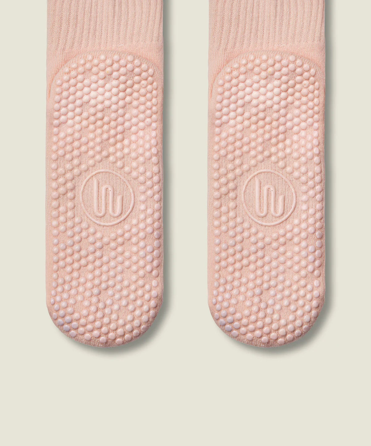 [MoveActive] Crew Non Slip Grip Socks - Soft Pink