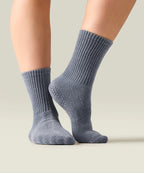 [MoveActive] Crew Non Slip Grip Socks - Dusty Denim