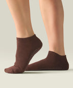 [MoveActive] Classic Low Rise Ankle Grip Socks - Espresso