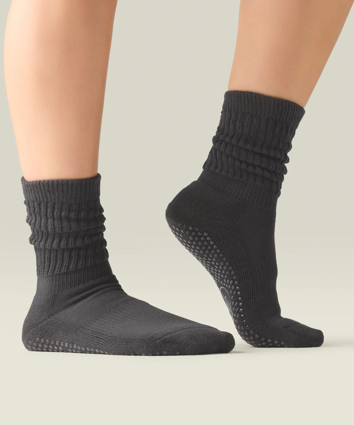 [MoveActive] Scrunch Non Slip Grip Socks - Charcoal
