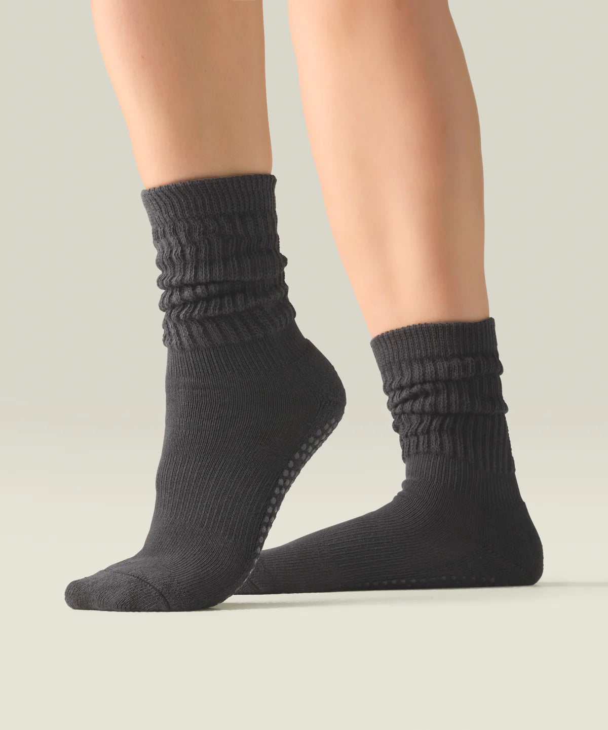 [MoveActive] Scrunch Non Slip Grip Socks - Charcoal