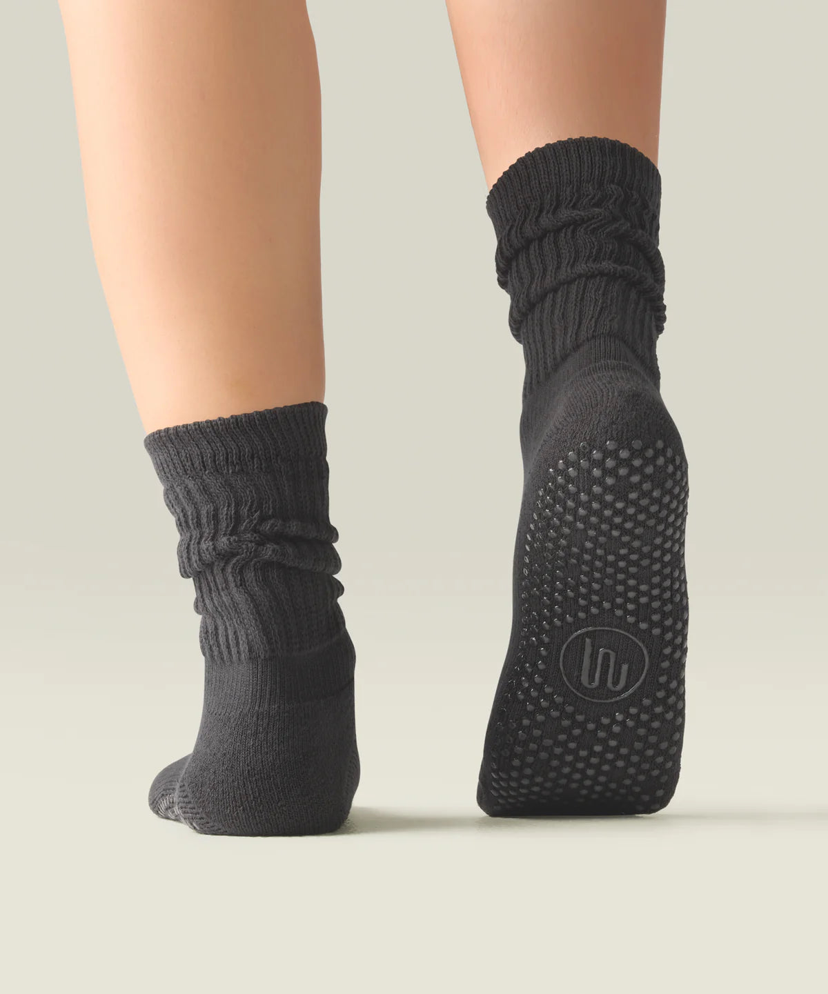 [MoveActive] Scrunch Non Slip Grip Socks - Charcoal