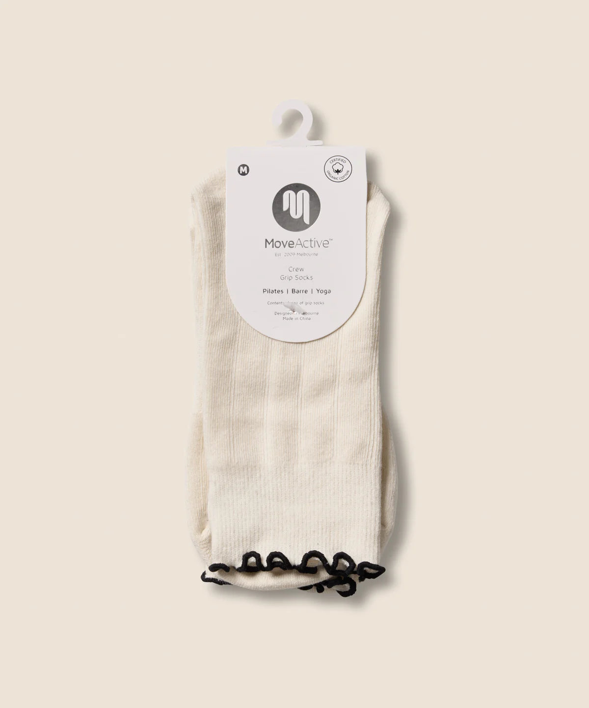 [MoveActive] Crew Non Slip Grip Socks - Spooky Cat Frill