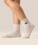 [MoveActive] Crew Non Slip Grip Socks - Pilates Kitty