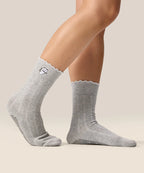 [MoveActive] Crew Non Slip Grip Socks - Boo Kitty Frill