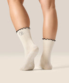 [MoveActive] Crew Non Slip Grip Socks - Spooky Cat Frill