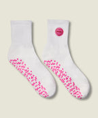 [MoveActive] Crew Non Slip Grip Socks - I Heart Boobs Ivory
